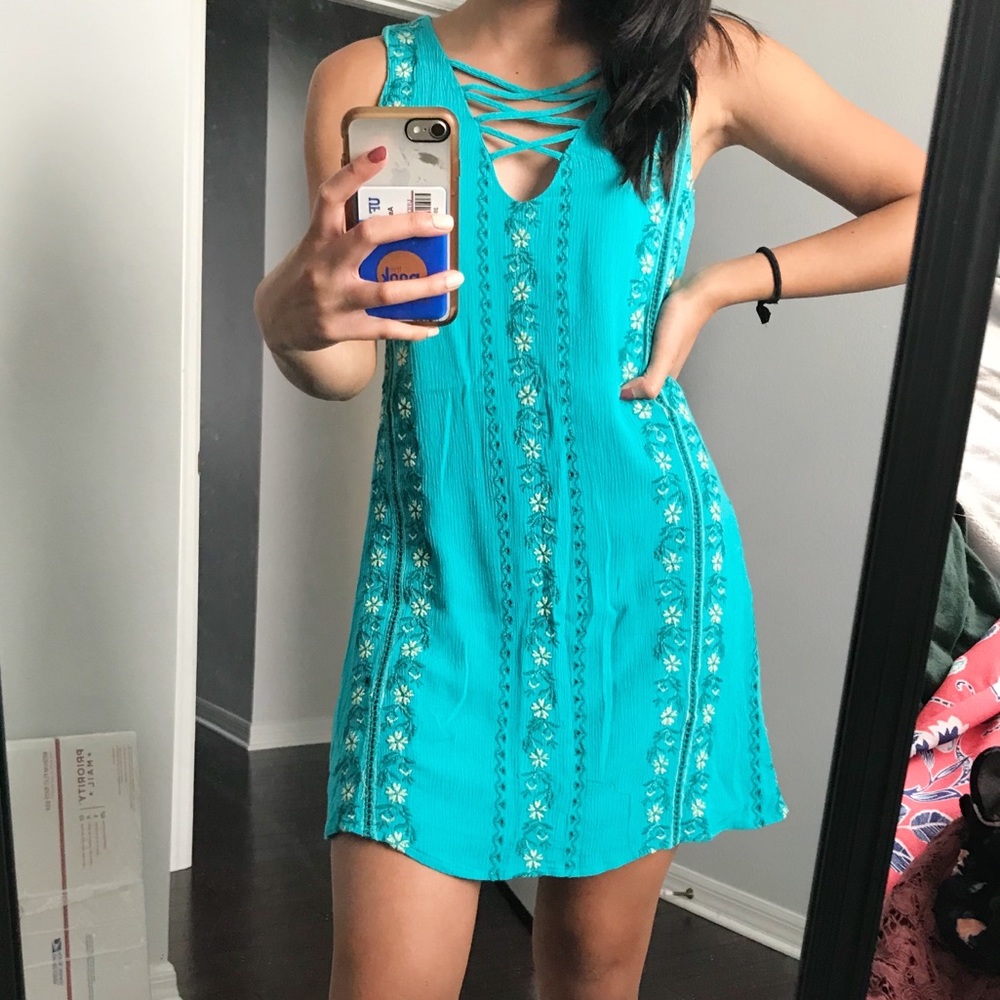 Embroidered Floral Summer Dress